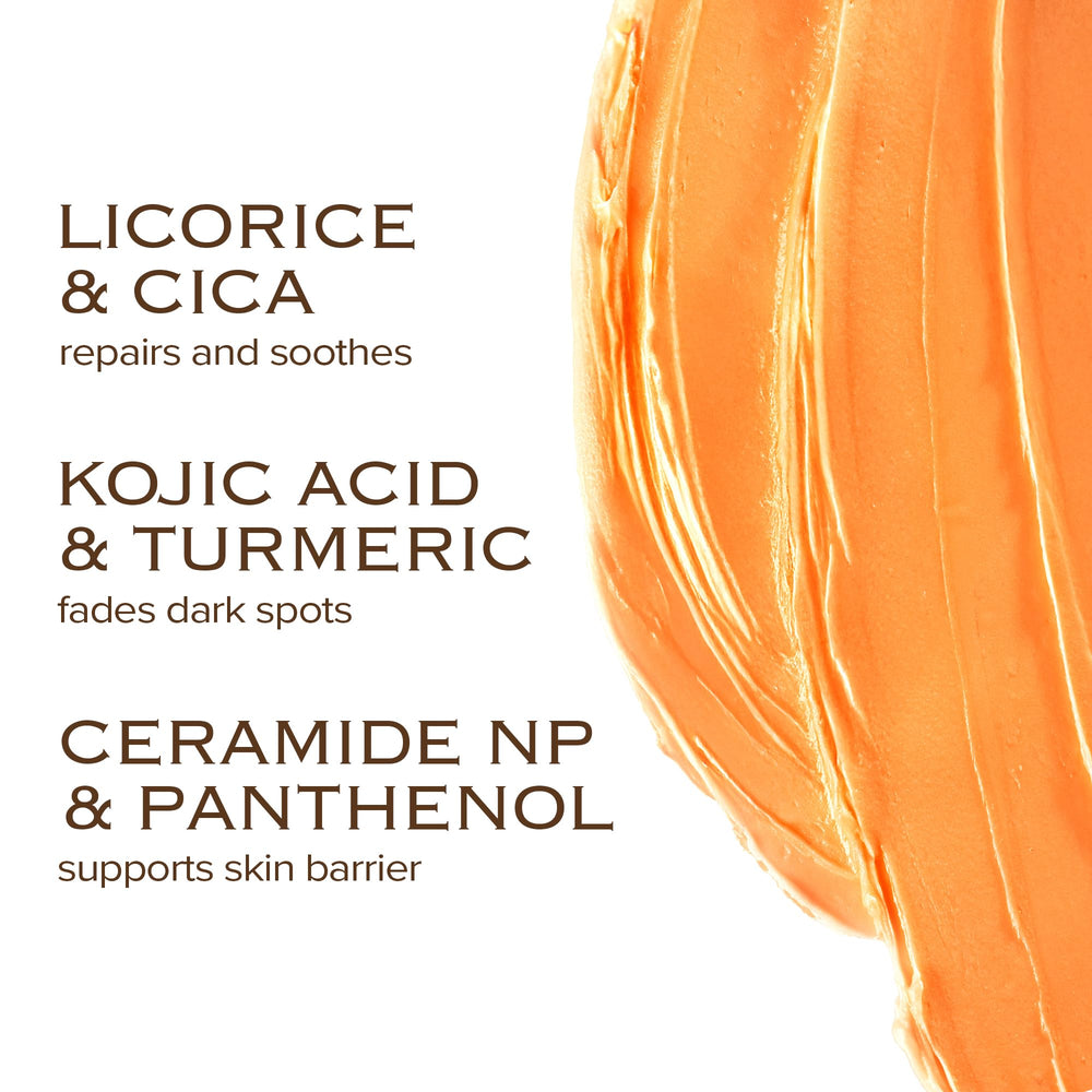 mimmua kojic acid turmeric cleansing creme hydration with ceramides and panthenol