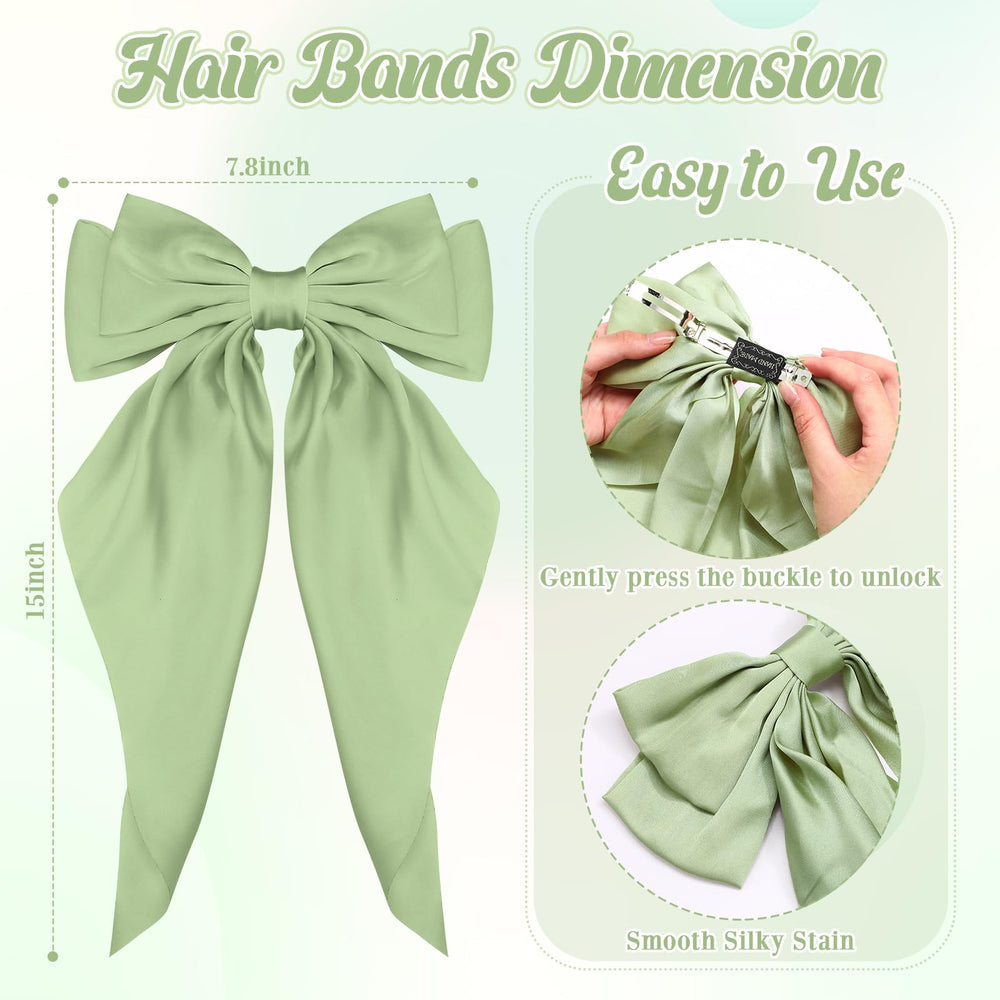 Mimorou large satin bows 7-8in create statement hairstyles with lasting hold.
