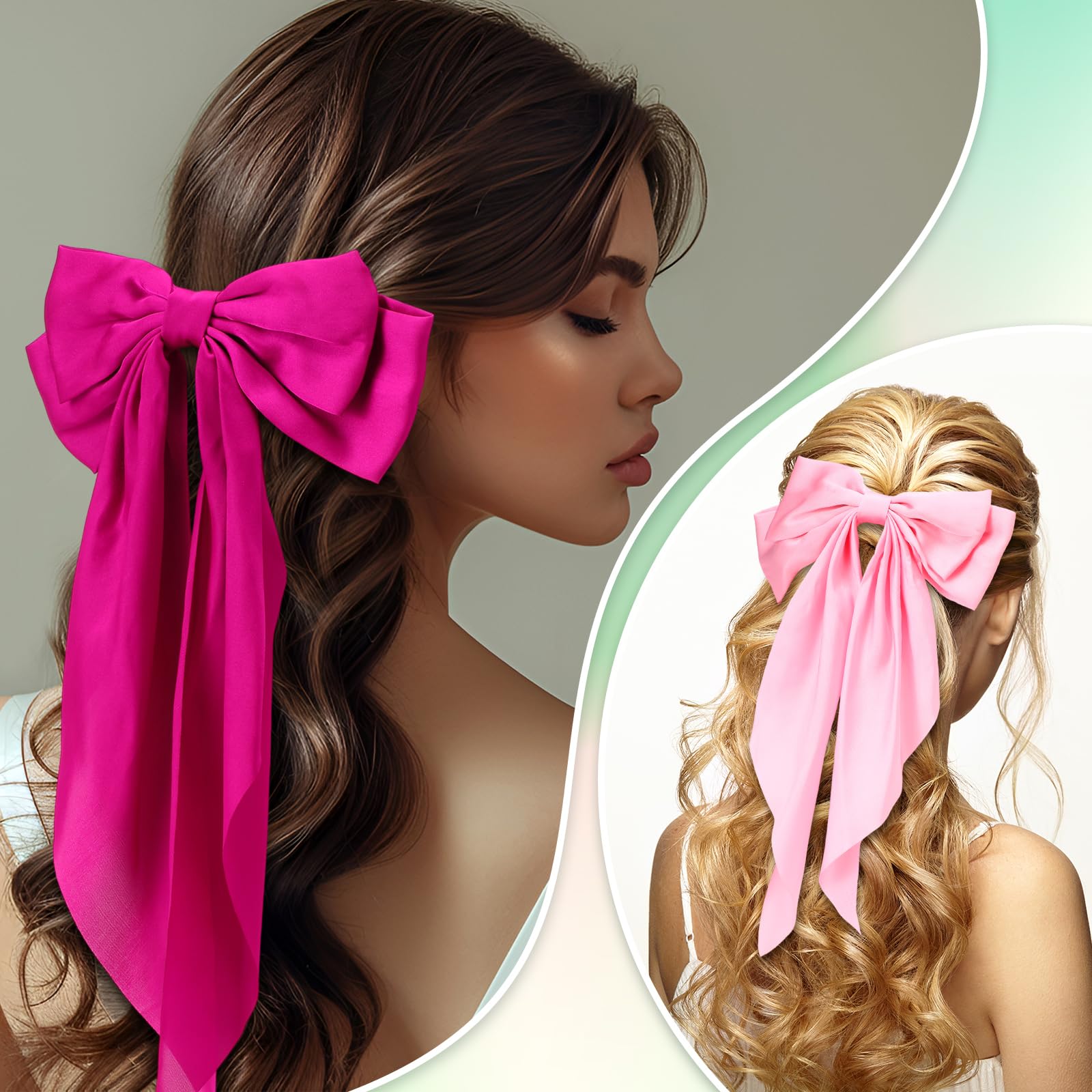 Mimorou metal French-clip hair bows deliver secure grip for confident styling.