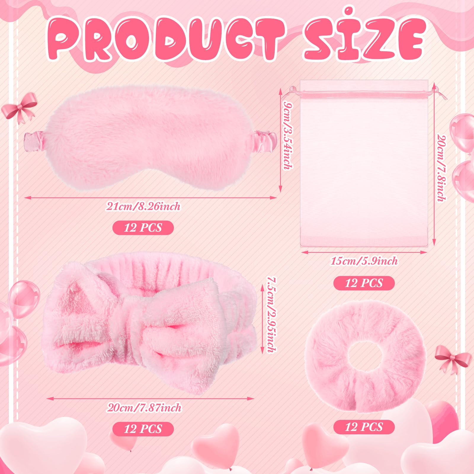 Mimorou plush eye mask pink ideal for relaxing, peaceful sleep