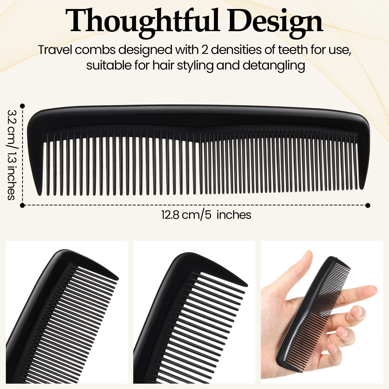 Mimorou 5-inch pocket combs for quick on-the-go grooming