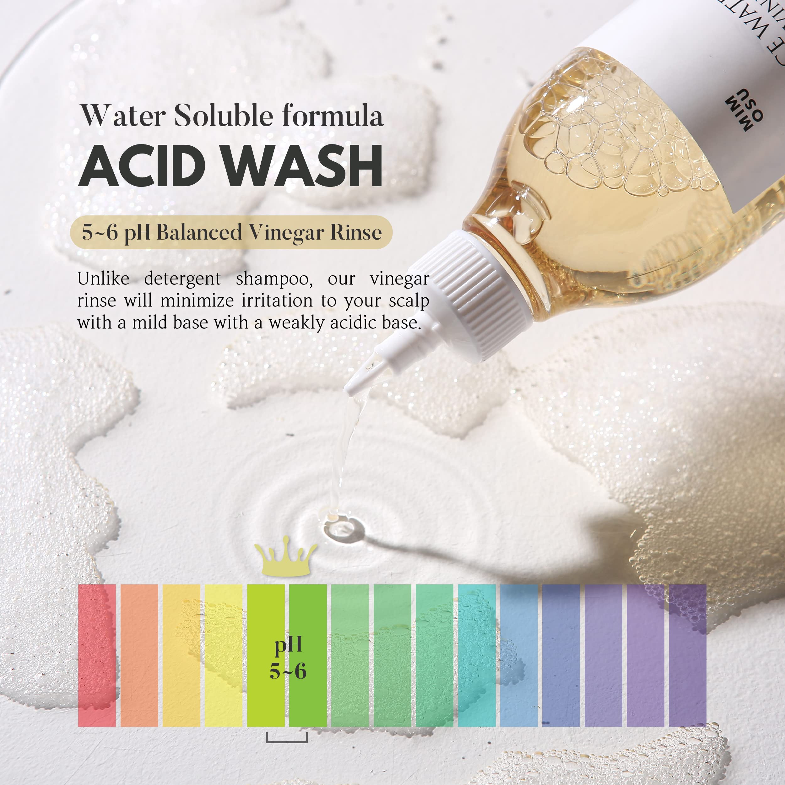 Mimosu Color-safe hair closeup demonstrates color retention while cleansing.