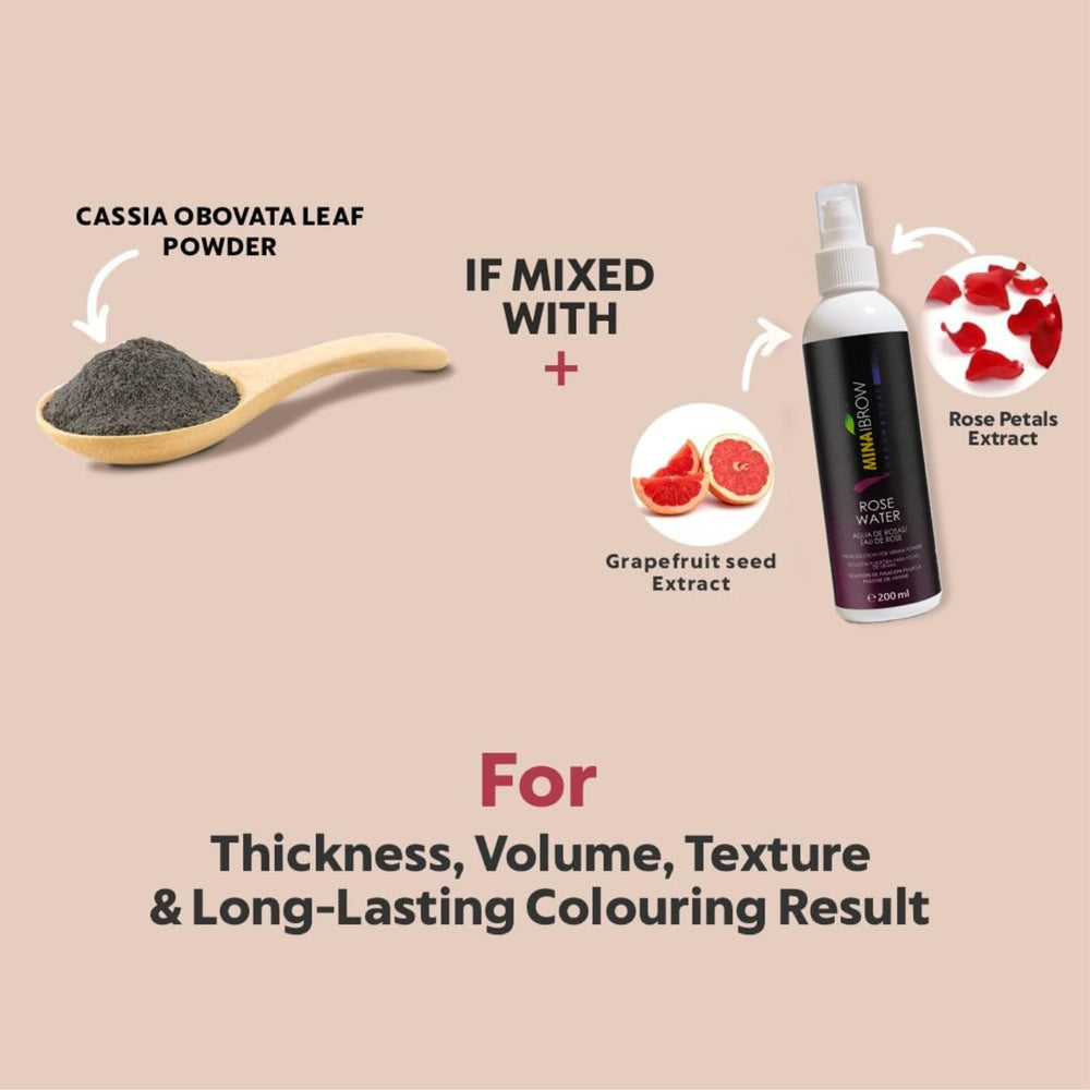 MinaiBrow Dark Brown Tint Kit application brush enables precise brow staining.