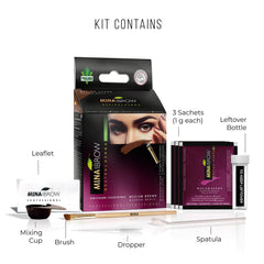 MinaiBrow application powder scoop shows quick, mess-free mixing and even coverage.