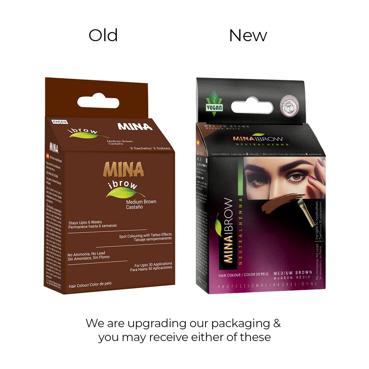 MinaiBrow natural ingredients Cassia obovata leaf powder for gentle color.