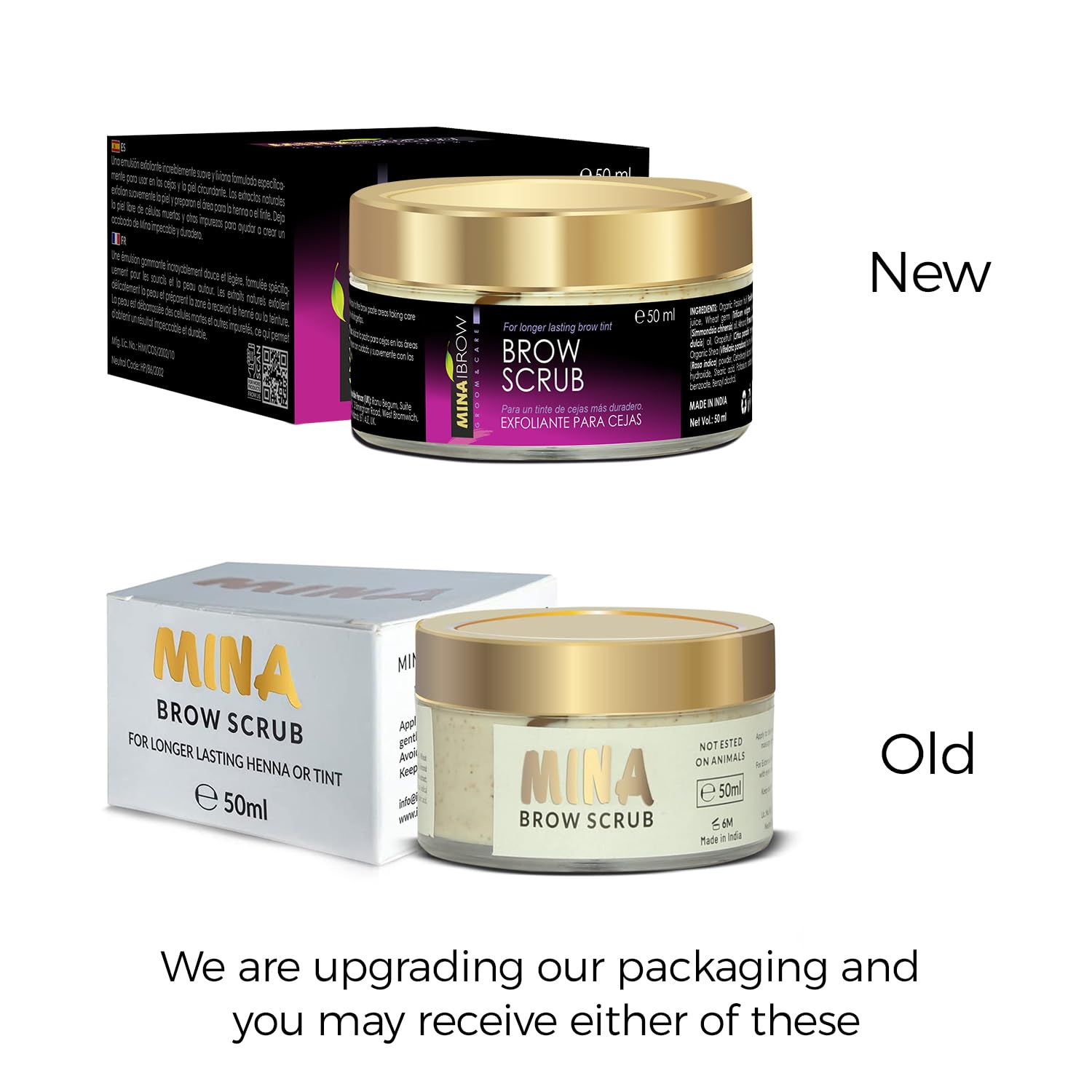 MINA Brow Scrub: textura cremosa que hidrata la piel