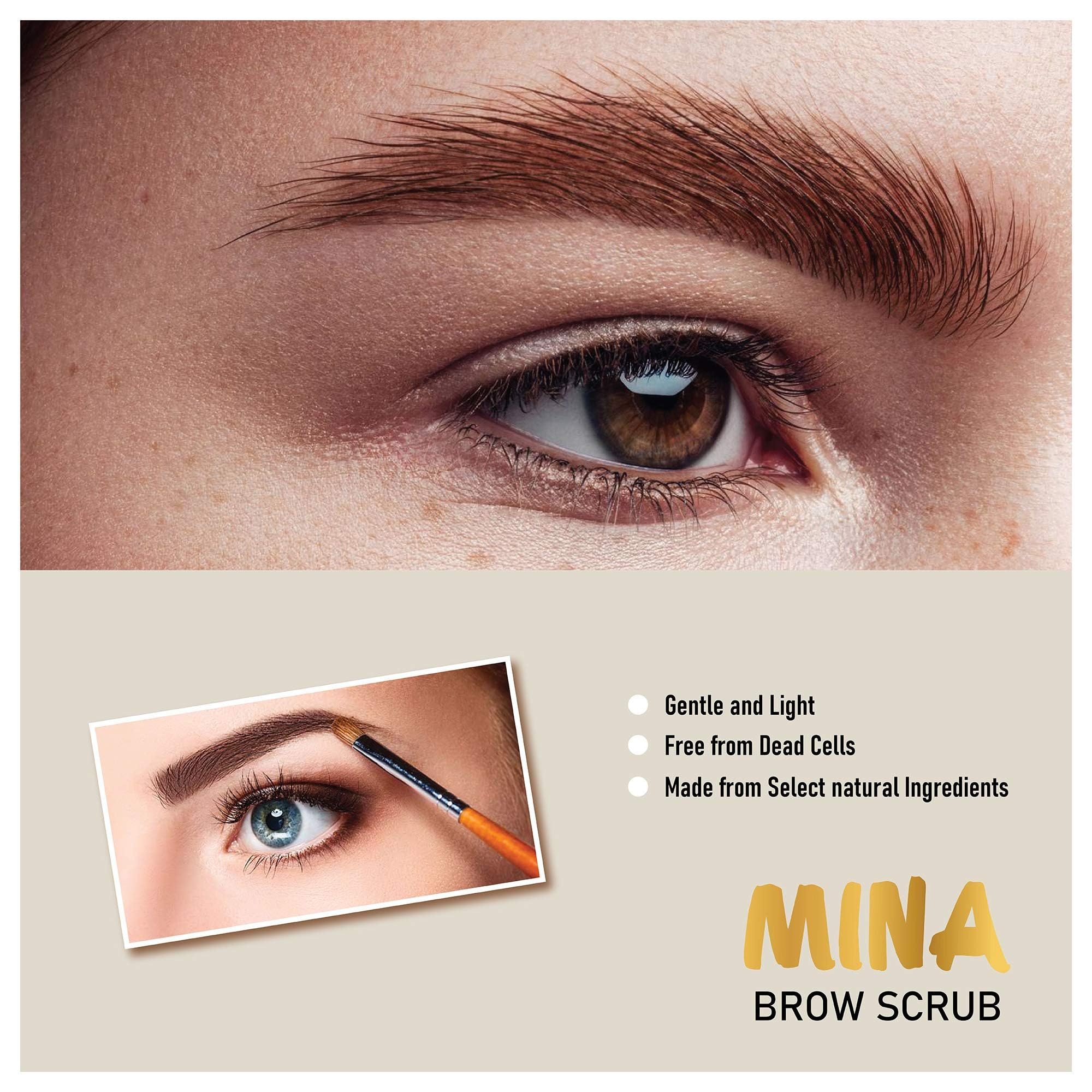 MINA Brow Scrub: preparado para tintado con manteca de karité y aceites nutritivos