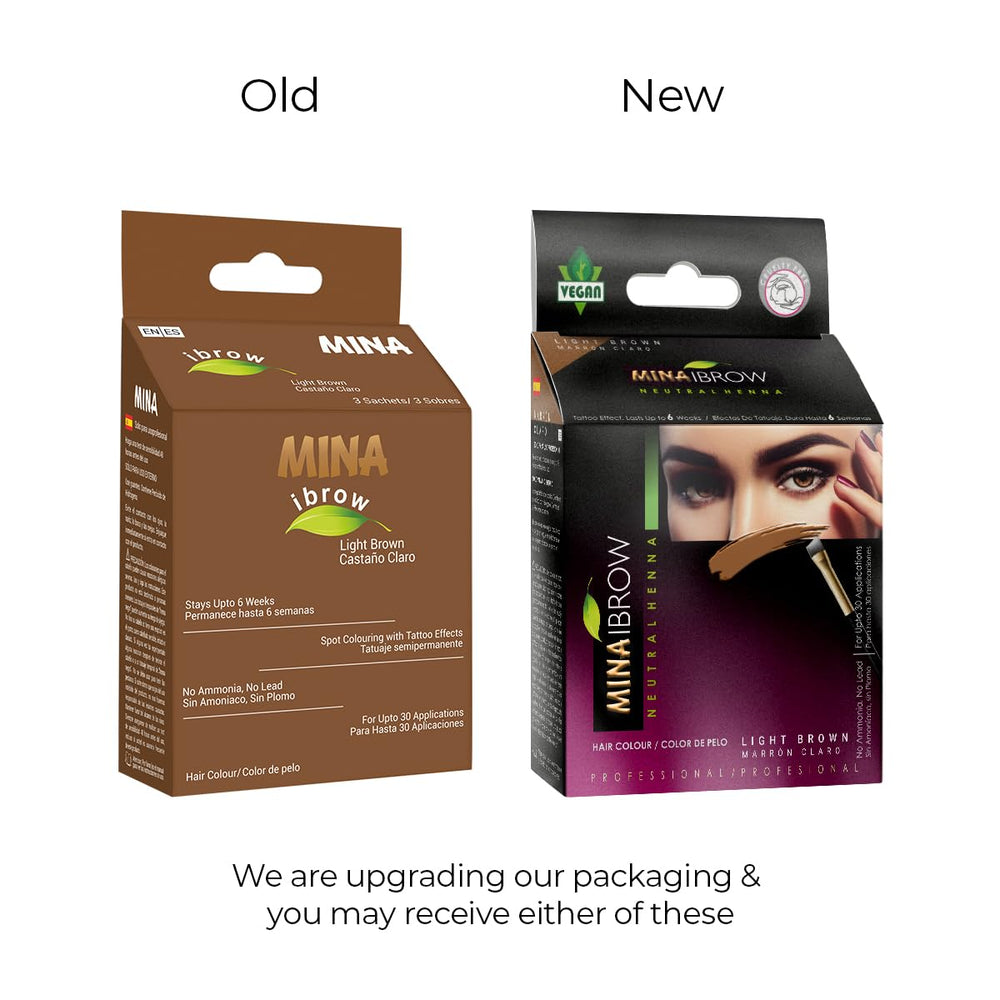 MinaiBrow Instant Hair Dye Kit Light Brown swatch demonstrates even color distribution