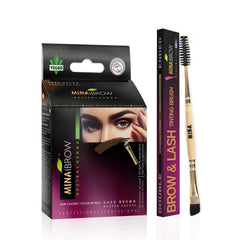 MinaiBrow polvos tintes cejas marrón oscuro para color natural y duradero.