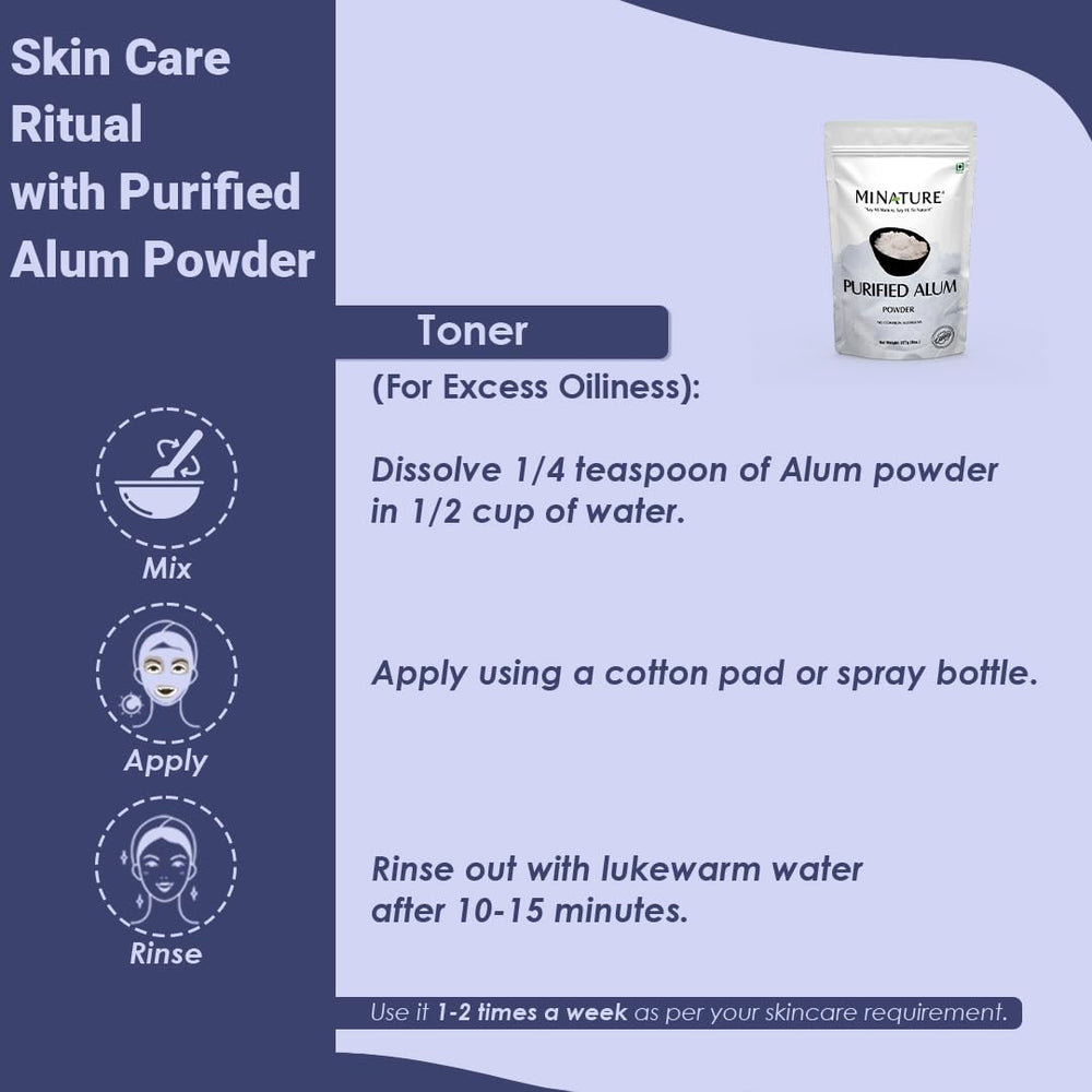 Minature Alum Powder DIY use illustrates versatile household applications like water purification.