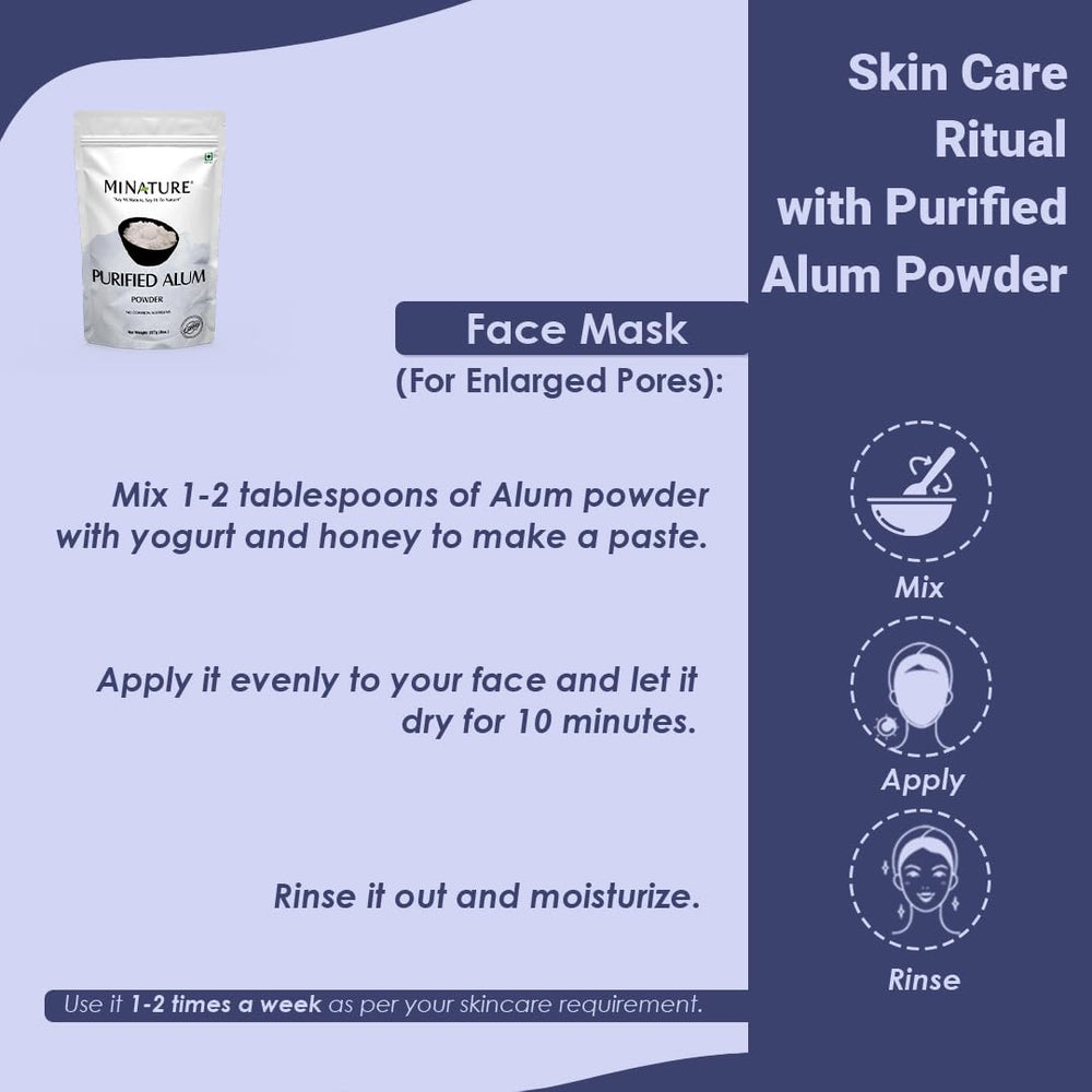 Minature Alum Powder shaving aftercare image suggests soothing post-shave relief.