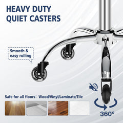 Mineloff rolling stool height adjust range supports diverse setups.