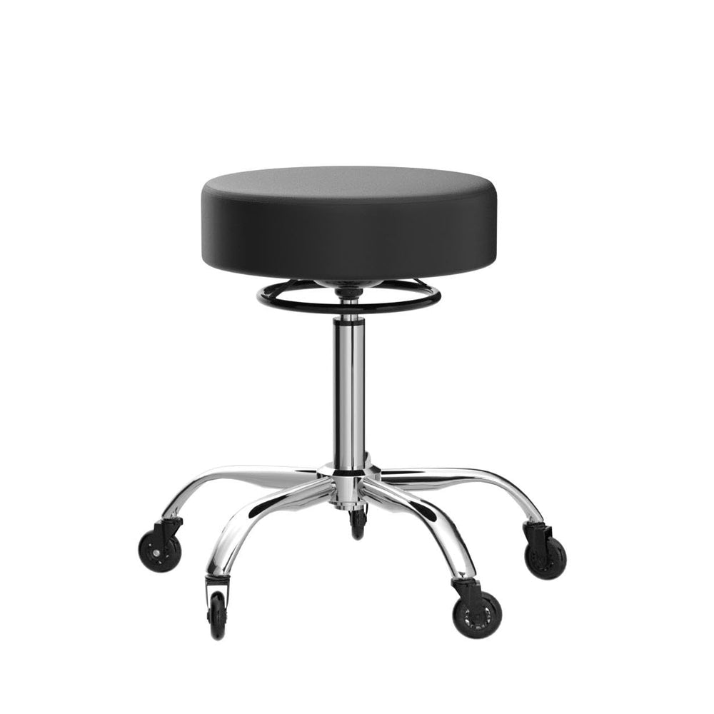 Mineloff rolling stool casters glide quietly on floors, protecting surfaces.