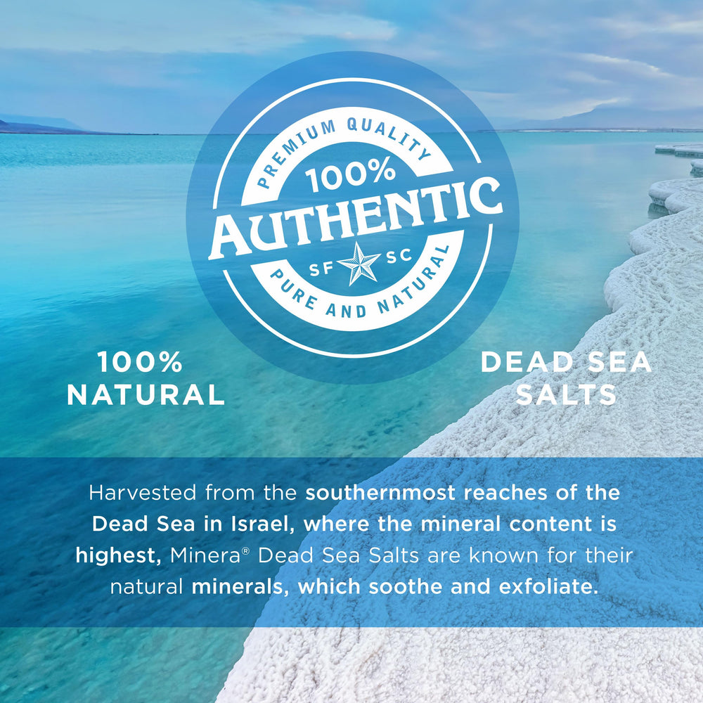 Minera Dead Sea Salt dissolving in warm water during a bath.