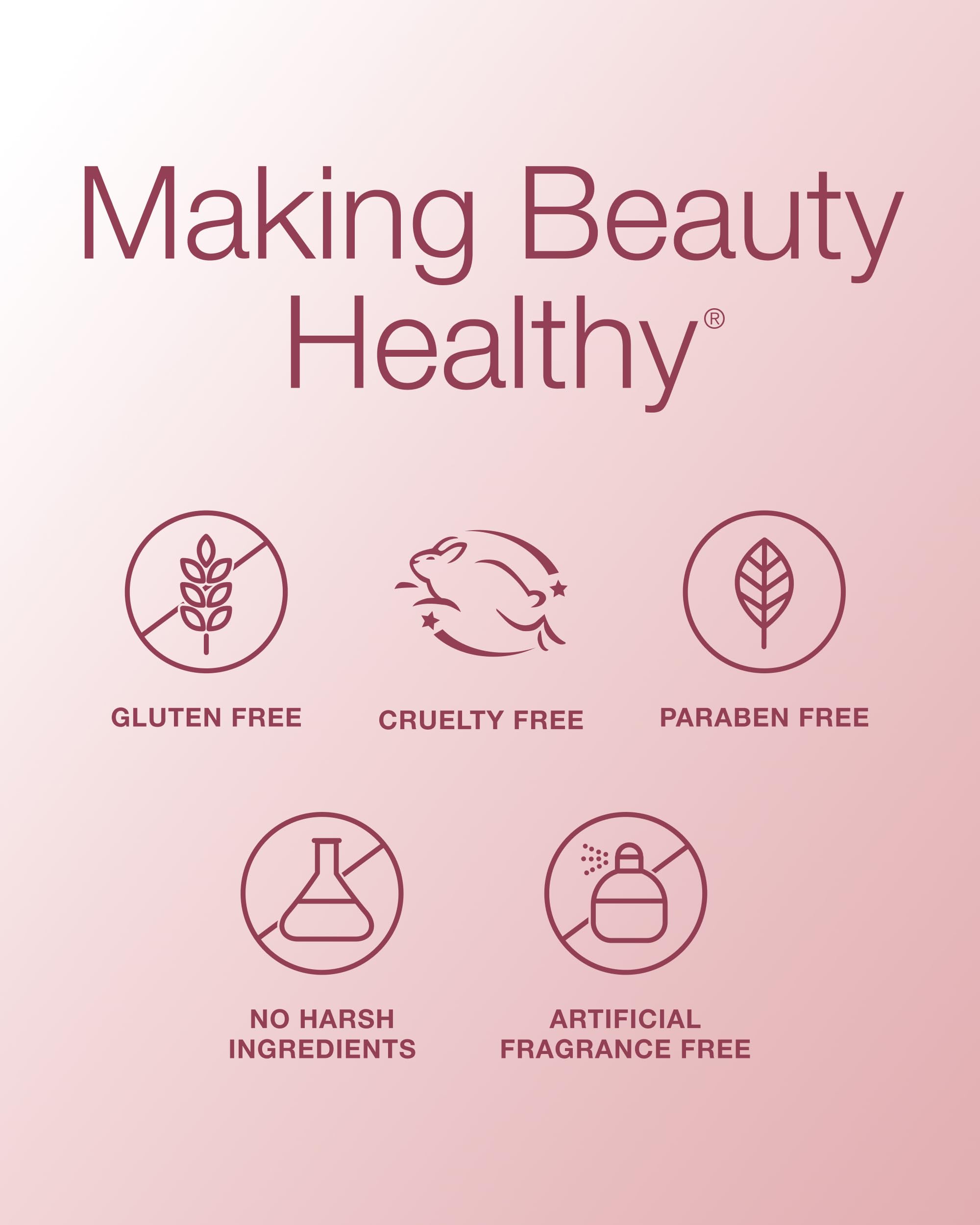 Mineral Fusion natural skin finish visible on diverse tones.