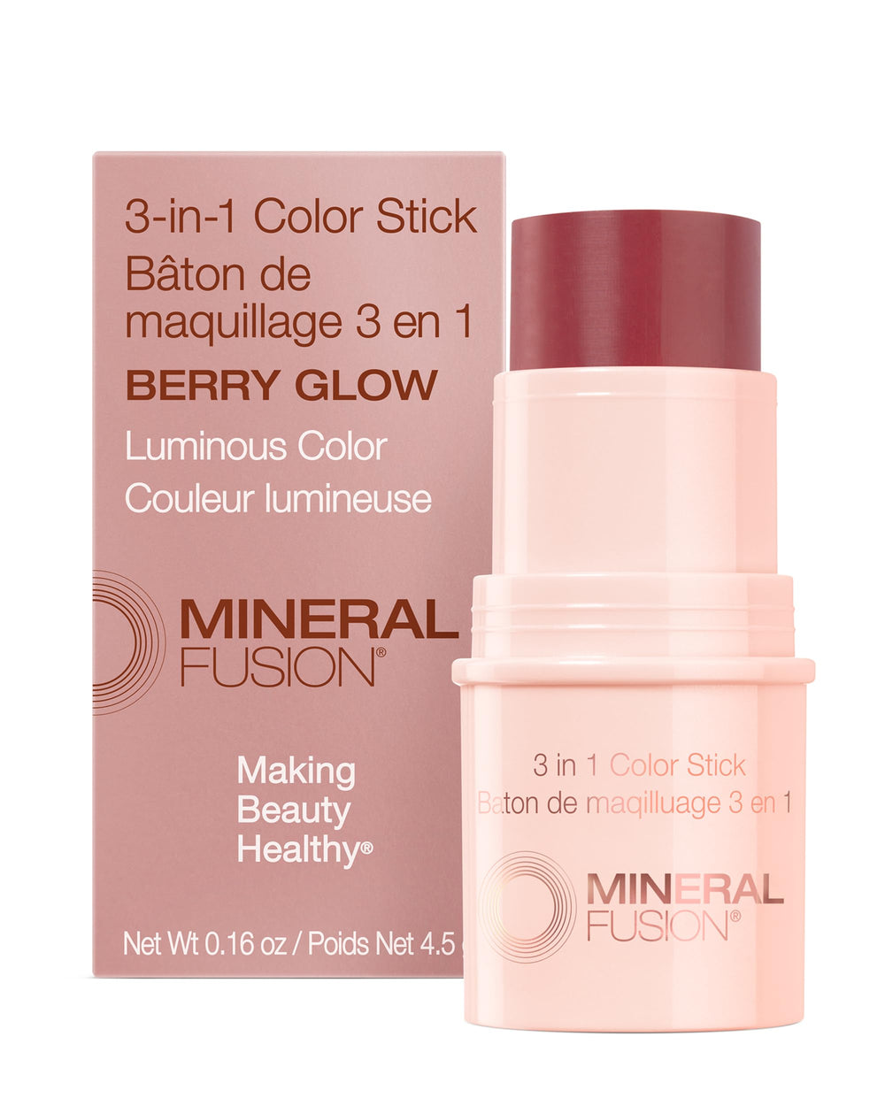 Mineral Fusion 3-in-1 Color Stick packaging ready for on-the-go touch-ups.