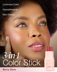 Mineral Fusion 3-in-1 Color Stick Berry Glow lip-application provides nourishing color