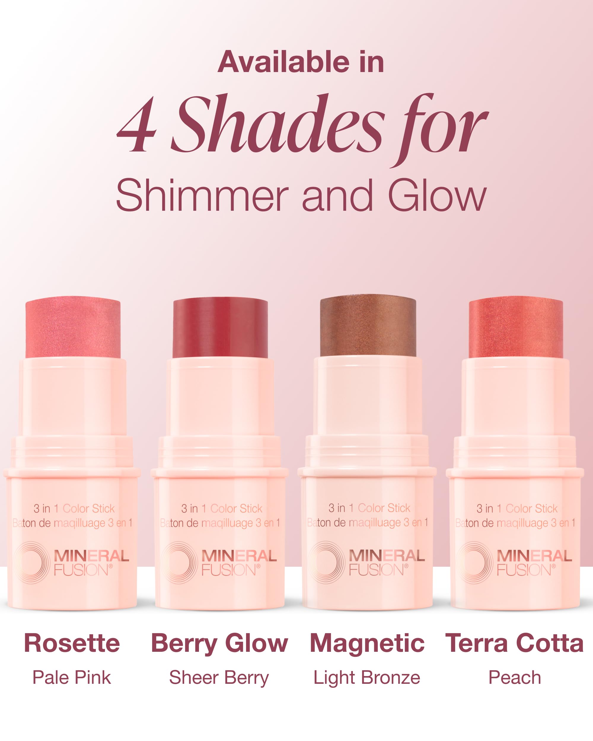 Mineral Fusion 3-in-1 Color Stick Berry Glow packaging-cap highlights travel-friendly design