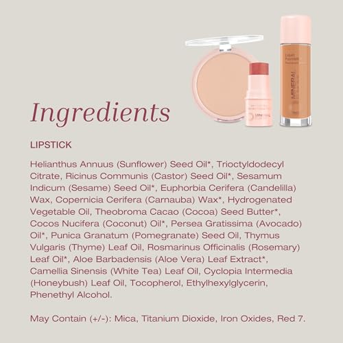 Mineral Fusion Alluring lipstick made in USA reflects quality and safety.