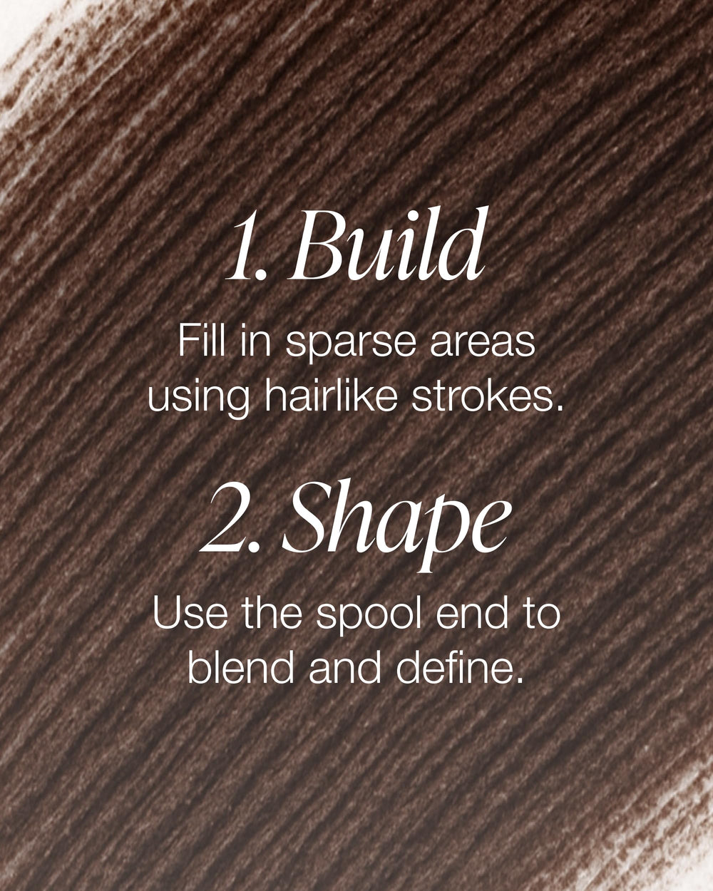 Mineral Fusion brow-pencil-application-step shows filling and fluffing for natural definition.