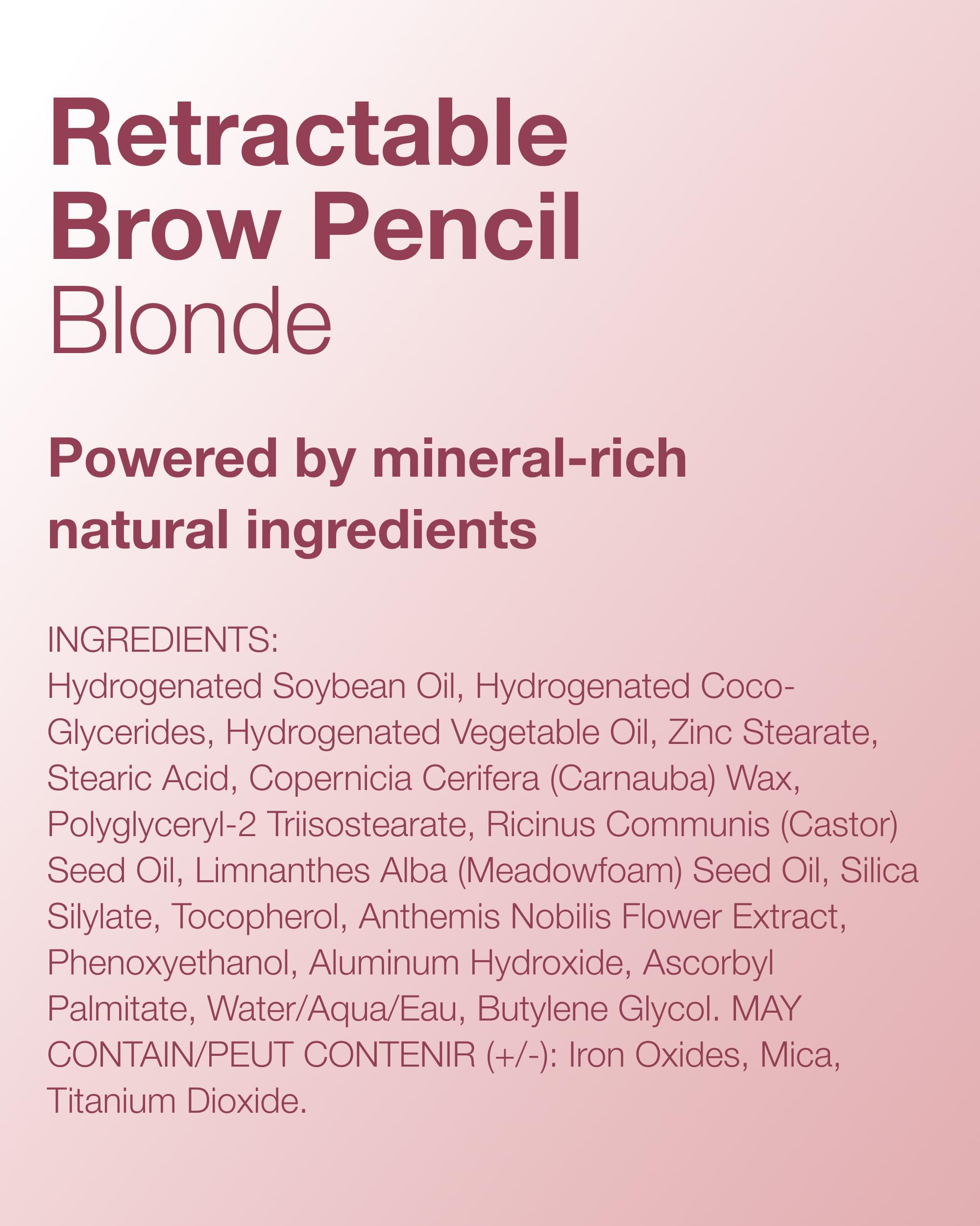 Mineral Fusion brow pencil compact case and cap emphasize portability