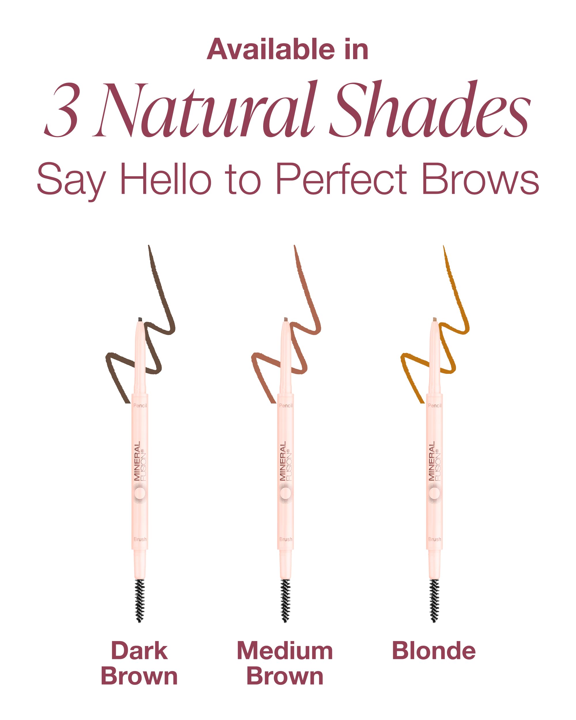 Mineral Fusion swatch dark brown offers rich tone for defined arches