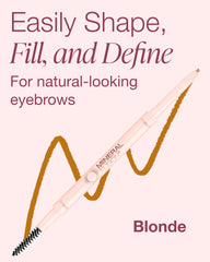 Mineral Fusion brow pencil velvety pigment closeup reveals smooth buildable color