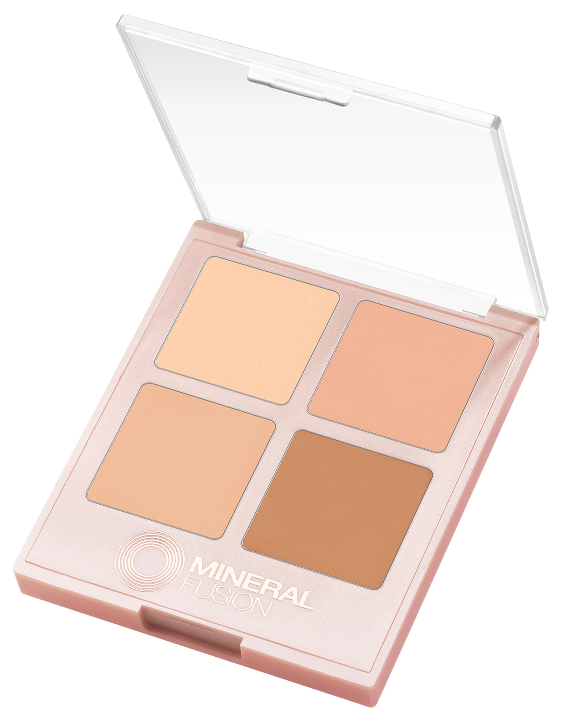Mineral Fusion Concealer Palette Indulgence closeup showing creamy texture for seamless color correction.