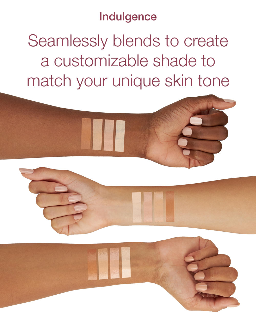 Mineral Fusion Concealer Palette Indulgence texture showcases natural finish when blended with fingers.