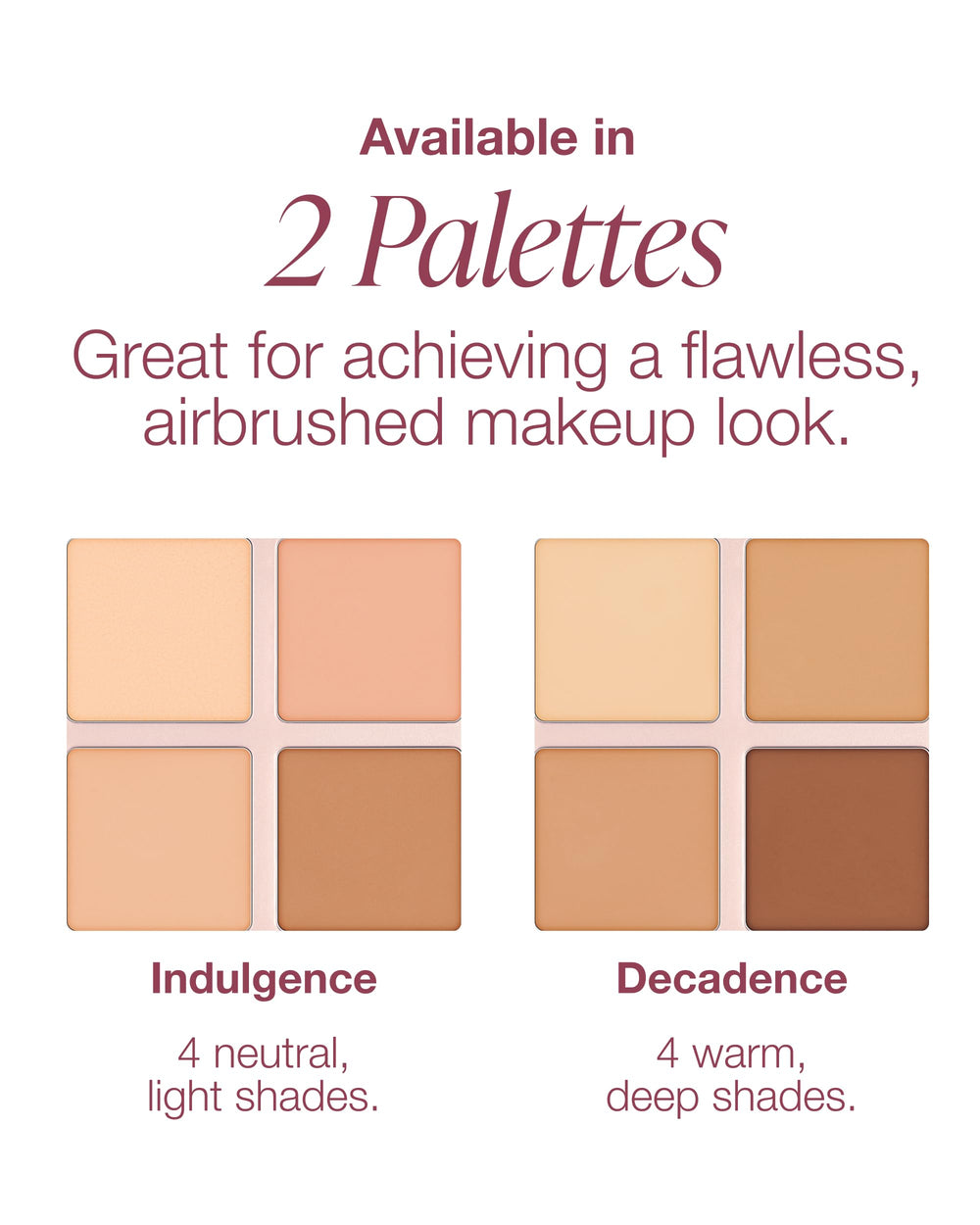 Mineral Fusion Concealer Palette Indulgence formula includes vitamins C & E for nourishing care.