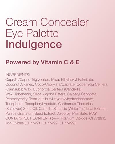 Mineral Fusion Concealer Palette Indulgence shade range offers four options for versatile complexion matching.