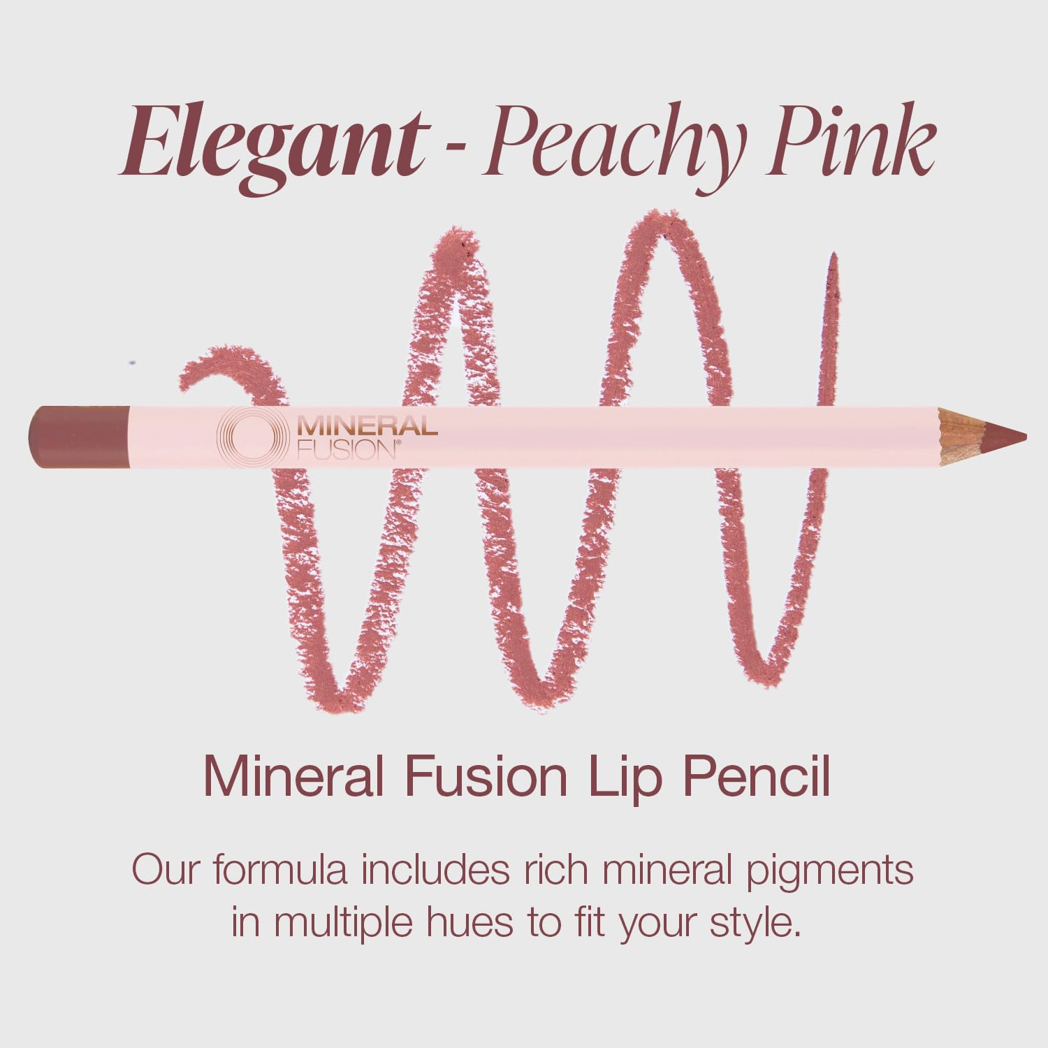 Mineral Fusion Elegant Lip Pencil precision line demonstrates sharp definition with mineral color.