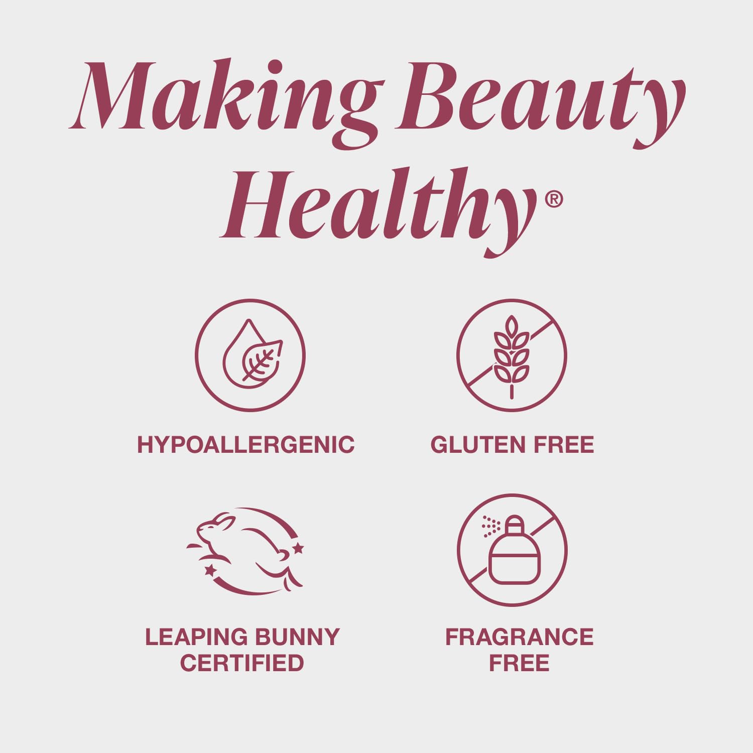 Mineral Fusion made in USA, cruelty-free symbol emphasizing ethical beauty.