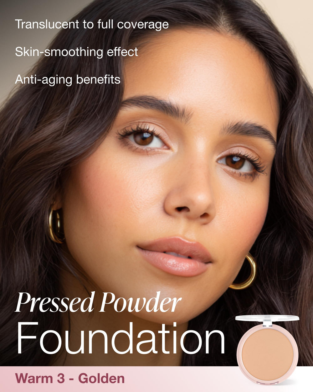 Mineral Fusion matte finish blur pores for shine-free photos.