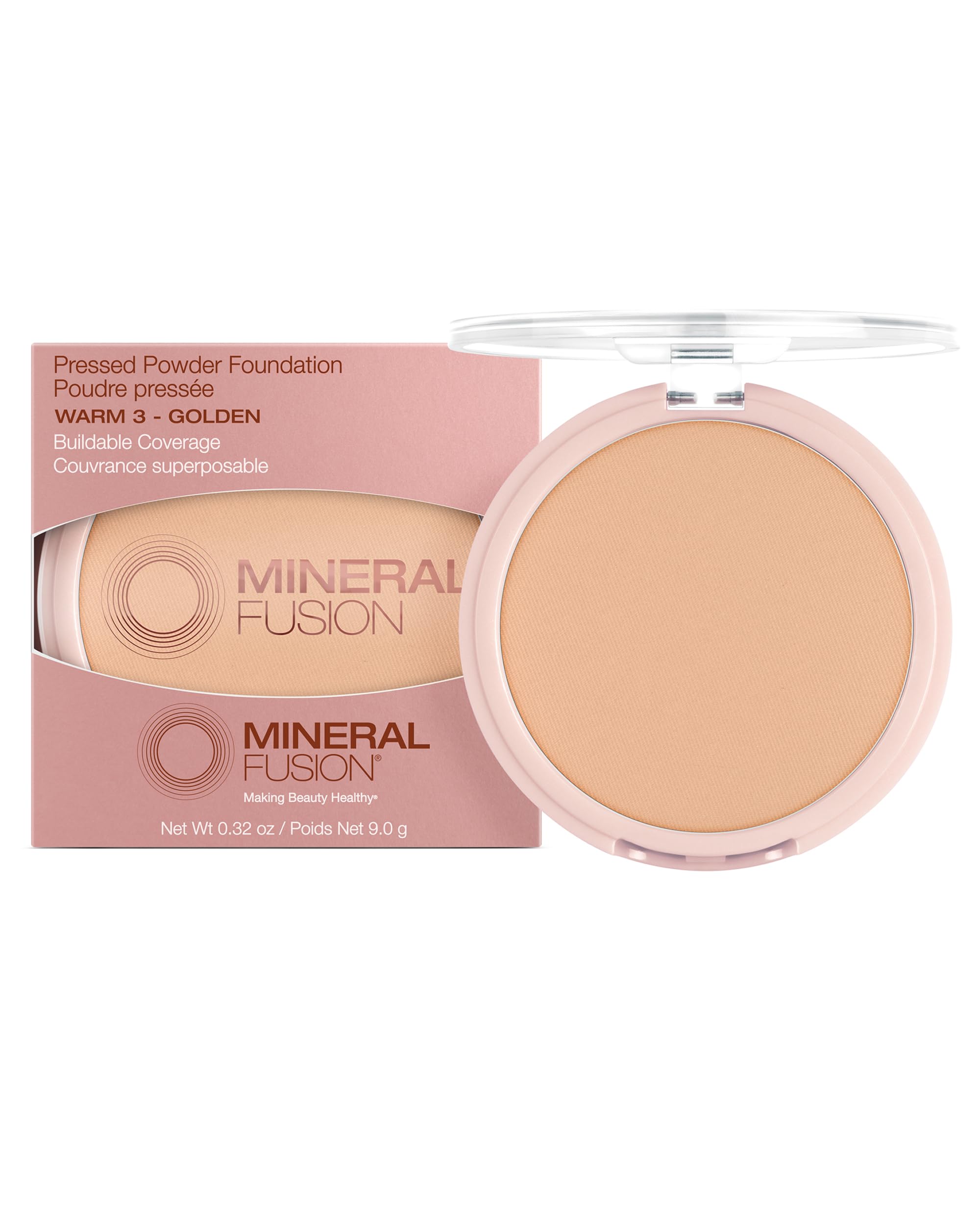Mineral Fusion pressed powder foundation compact for a smooth, even base.