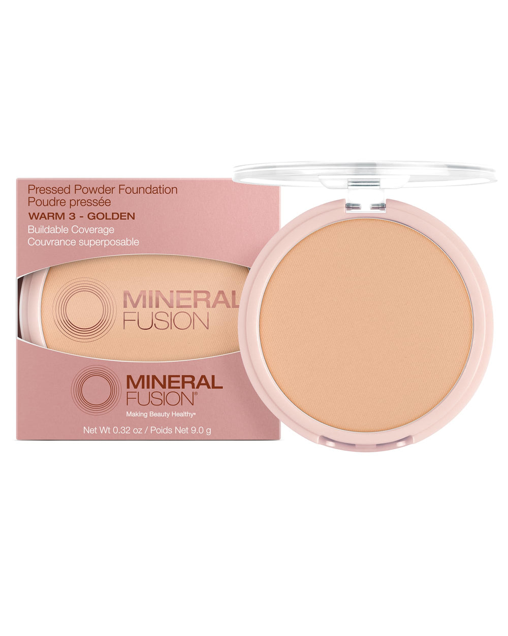 Mineral Fusion pressed powder foundation compact for a smooth, even base.