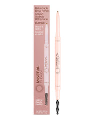 Mineral Fusion retractable brow pencil blonde packaging shows compact, travel-friendly design