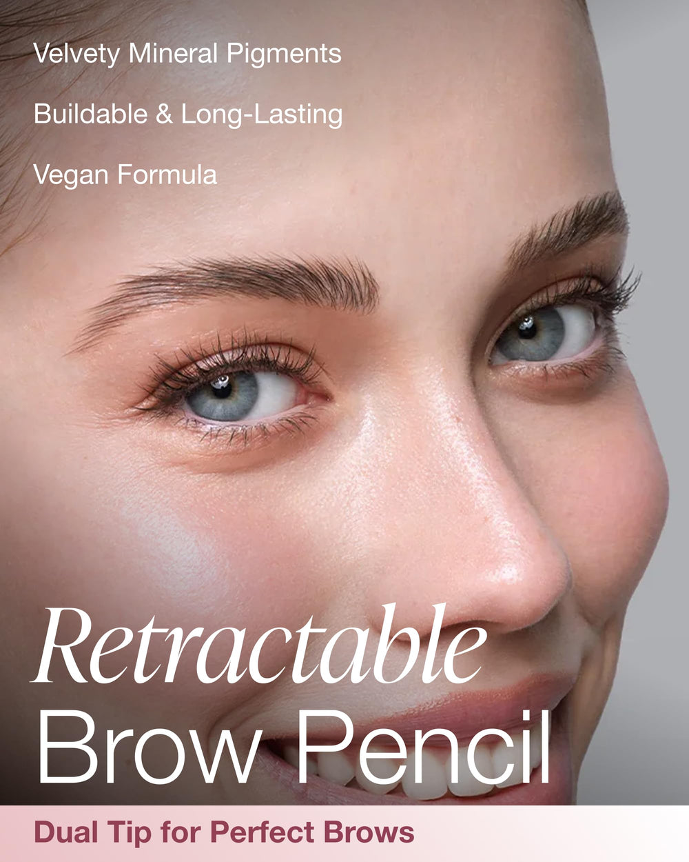 Mineral Fusion retractable brow pencil blonde spoolie-blend for seamless blending