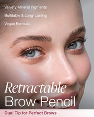 Mineral Fusion retractable brow pencil blonde spoolie-blend for seamless blending