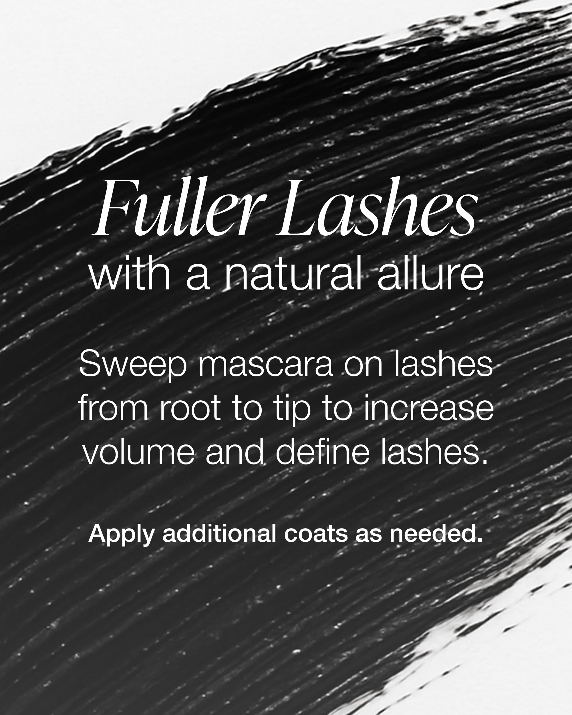 Swatch reveals rich true black pigment from Mineral Fusion So Classy Mascara.