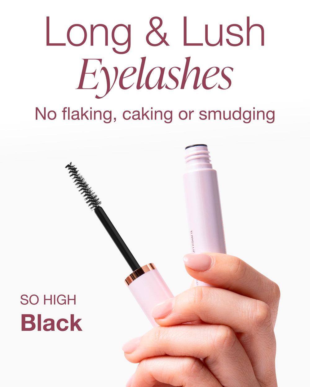 Mineral Fusion So High mascara applying on lashes for defined, enhanced look
