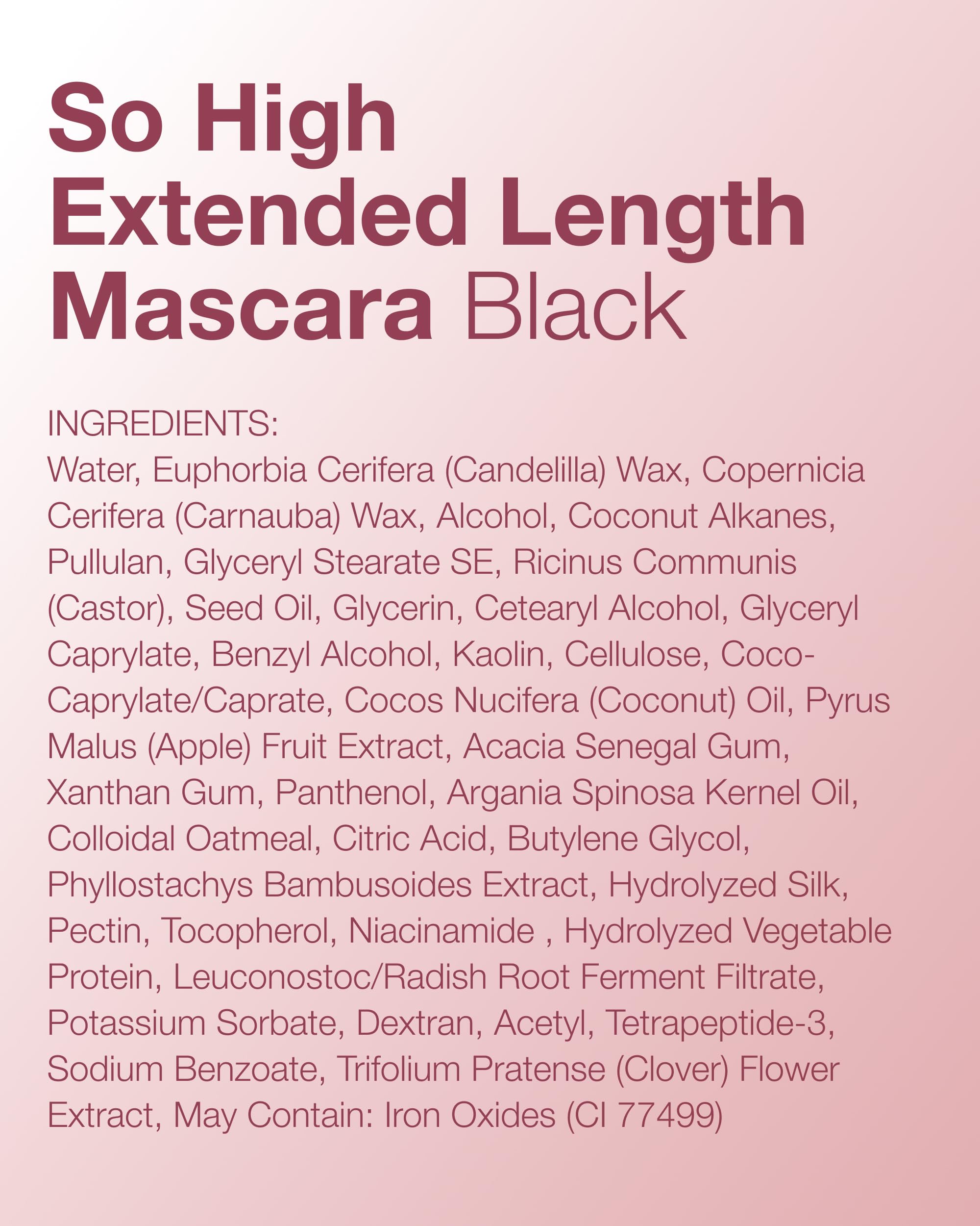 Mineral Fusion So High mascara glam look on model