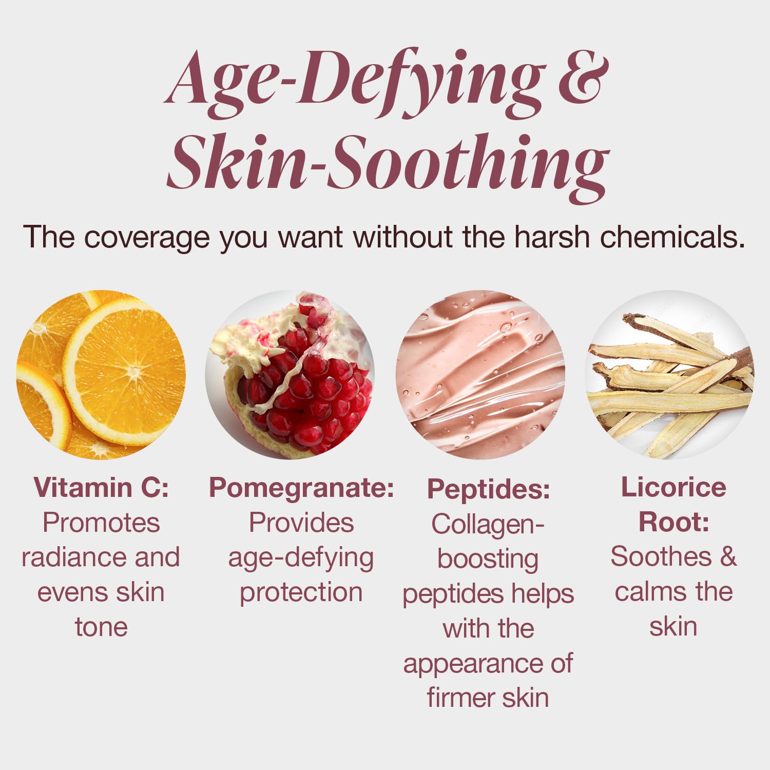 Mineral Fusion vegan hypoallergenic label on foundation packaging signals gentle formula.