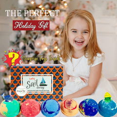 Mineral Me California bath bombs turn water vibrant colors for a playful soak.