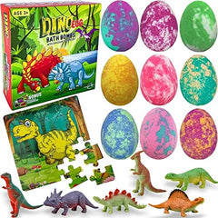 Mineral Me California dino egg bath bomb with surprise toy sparks bath-time excitement.