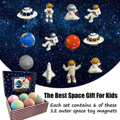 Mineral Me California Galaxy Bath Bombs toy inside promotes imaginative play after bath.