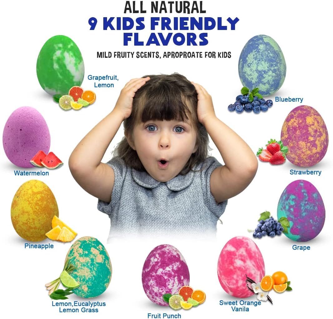 Mineral Me California kid-friendly bath bomb with essential oils for a calming scent.