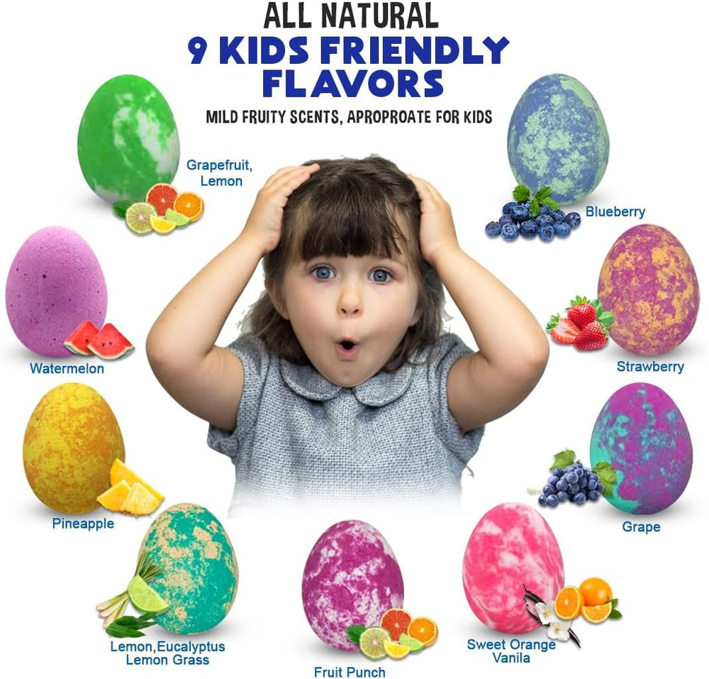 Mineral Me California kid-friendly bath bomb with essential oils for a calming scent.