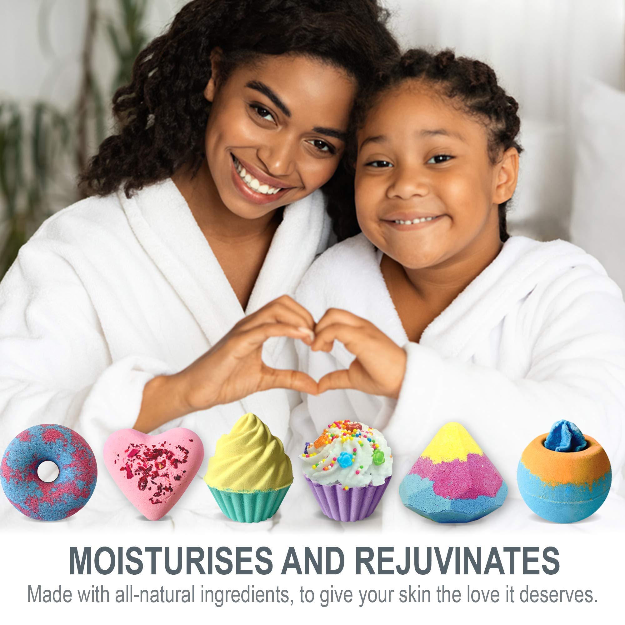 Mineral Me California organic shea butter bath bombs nourish skin during baths