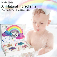 Mineral Me California rainbow-bath colors dissolve without staining tubs